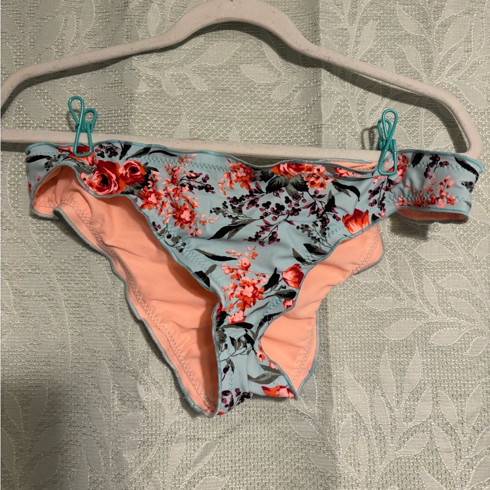 Blue Floral Bikini Bottoms